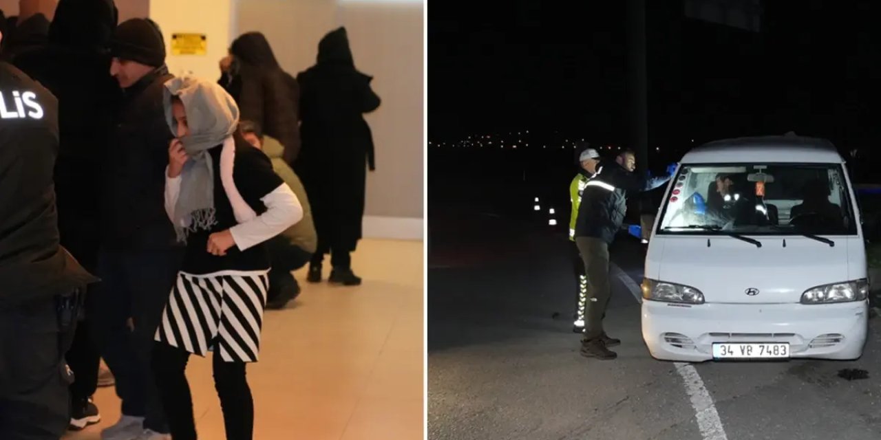 "Dur" ihtarına uymayan minibüsten 20 düzensiz göçmen çıktı