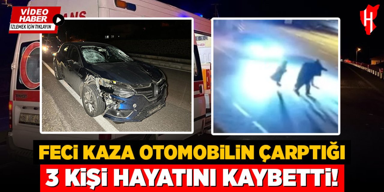 Feci kaza: Otomobilin çarptığı 3 kişi hayatını kaybetti