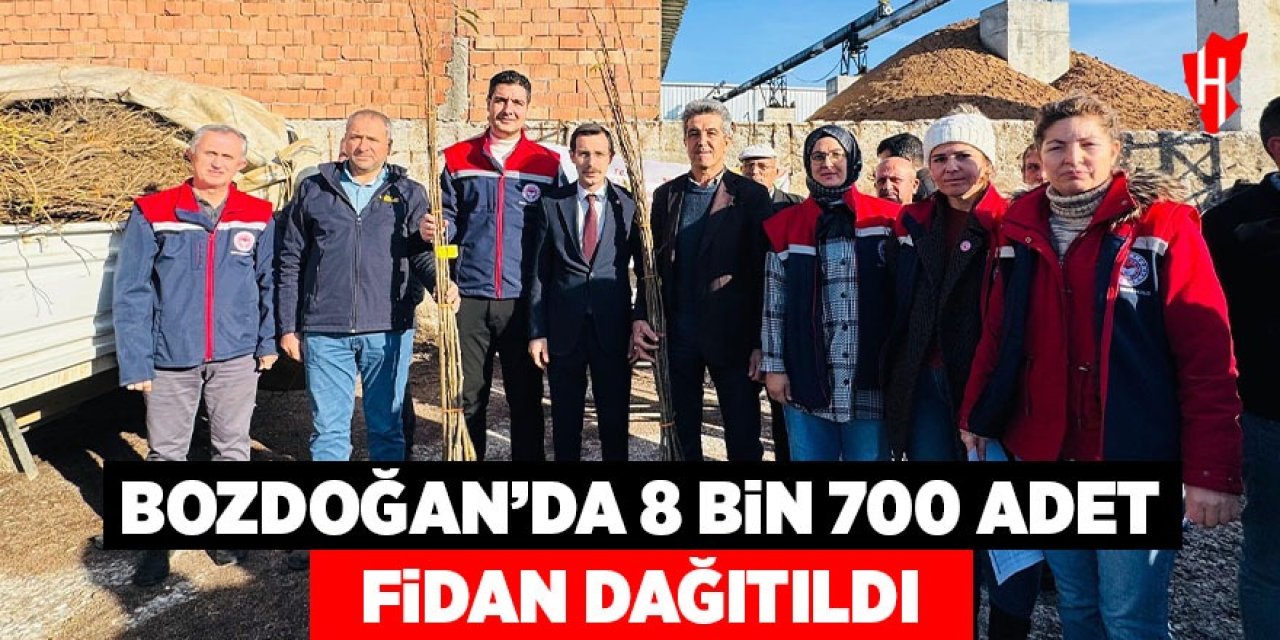 Bozdoğan'da 8 bin 700 adet fidan dağıtıldı