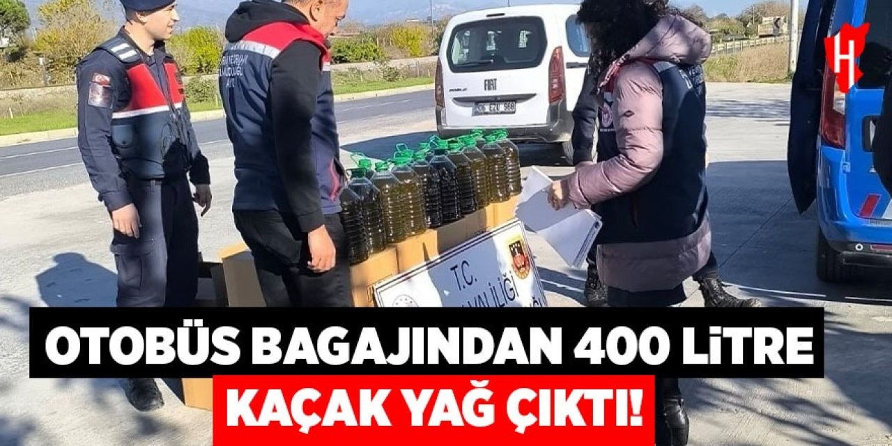 Otobüs bagajından 400 litre kaçak yağ çıktı