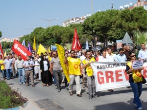 KESK’e Bağlı Sendikalar Didim’de Kobani İçin Grev Yaptı