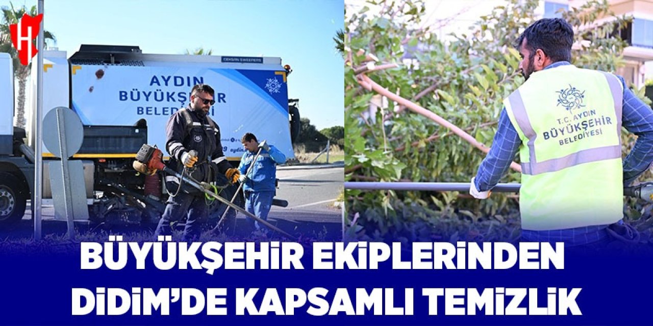 Büyükşehir ekiplerinden Didim'de kapsamlı çevre temizliği