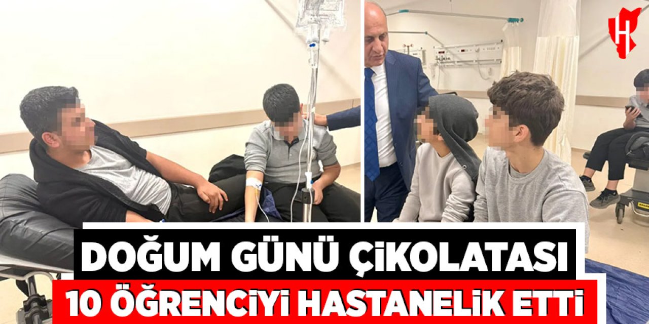 Doğum günü çikolatası 10 öğrenciyi hastanelik etti