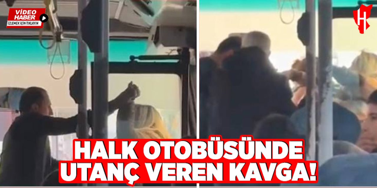Halk otobüsünde utanç veren kavga: Kadın yolcu ve sürücü birbirine girdi!