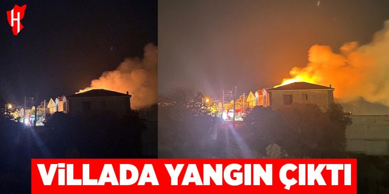 Villada yangın çıktı