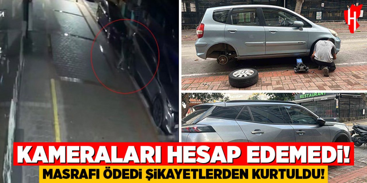 Gece 20 aracın lastiklerini kesti: Sabah usta gönderip tamir ettirdi
