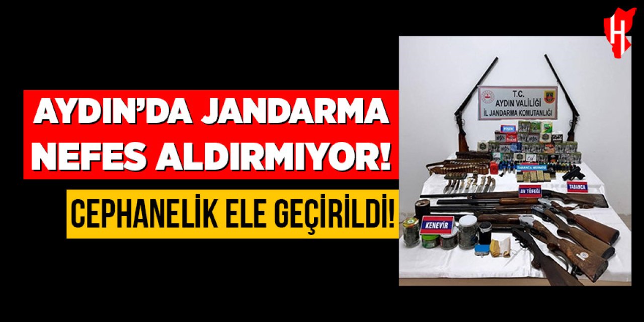 Aydın’da silah ve uyuşturucu operasyonu: Çok sayıda silah ele geçirildi