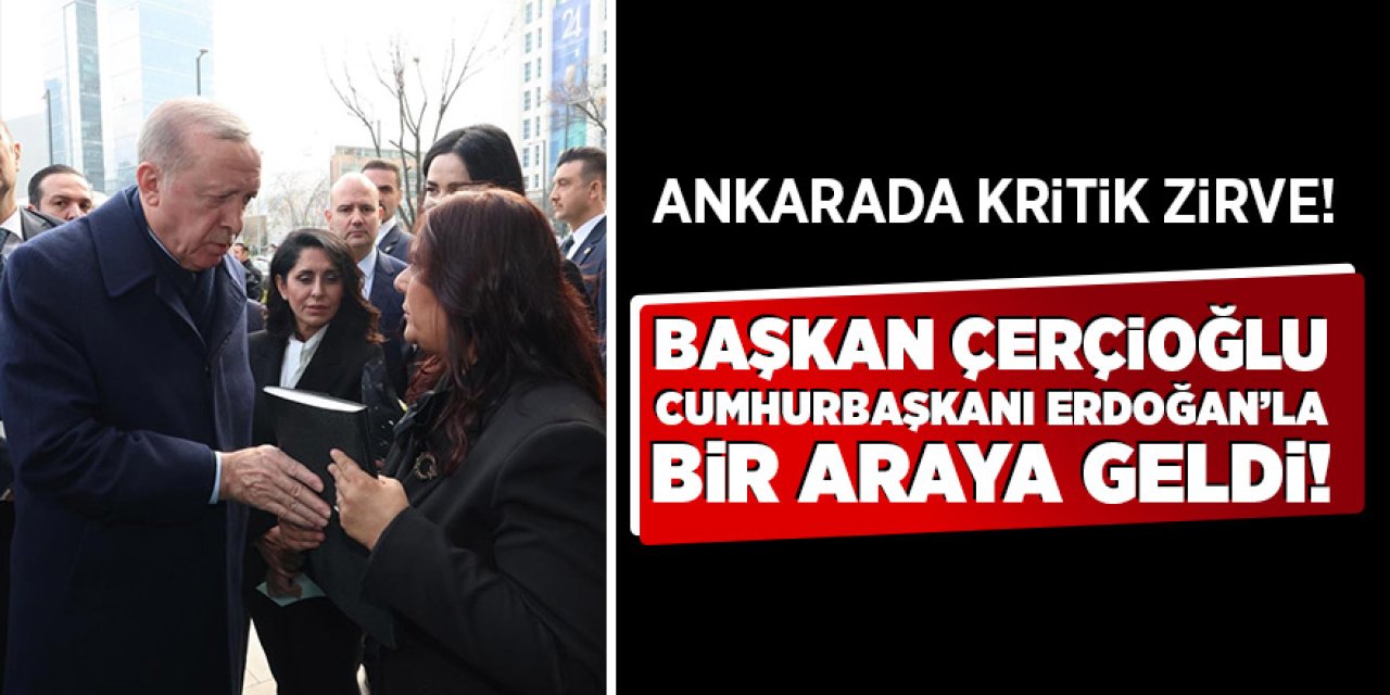 Başkan Çerçioğlu, Cumhurbaşkanı Erdoğan'la bir araya geldi: Kentimizi hizmetlerle buluşturmaya devam edeceğiz
