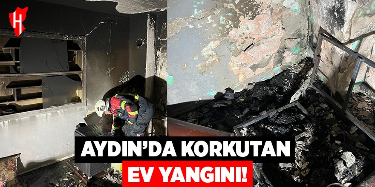 Aydın'da korkutan ev yangını: 1 kişi dumandan etkilendi