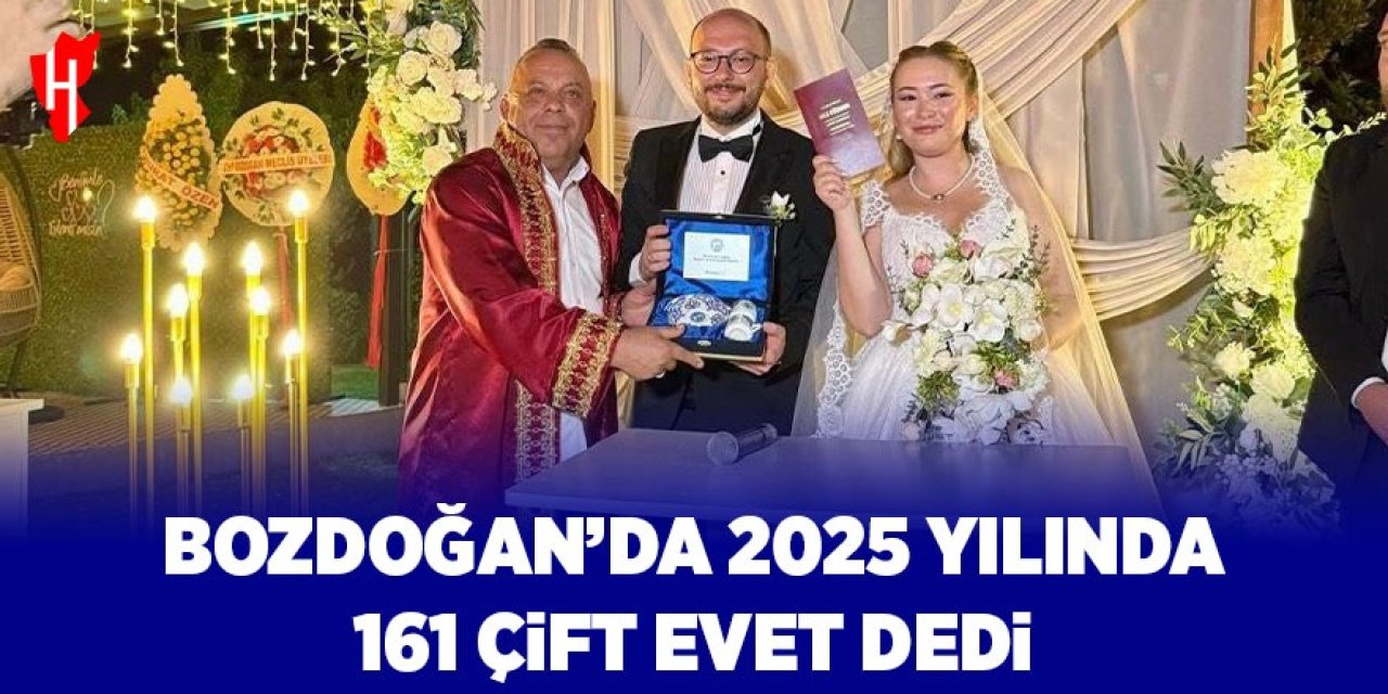 Bozdoğan'da 2025 yılında 161 çift "Evet" dedi