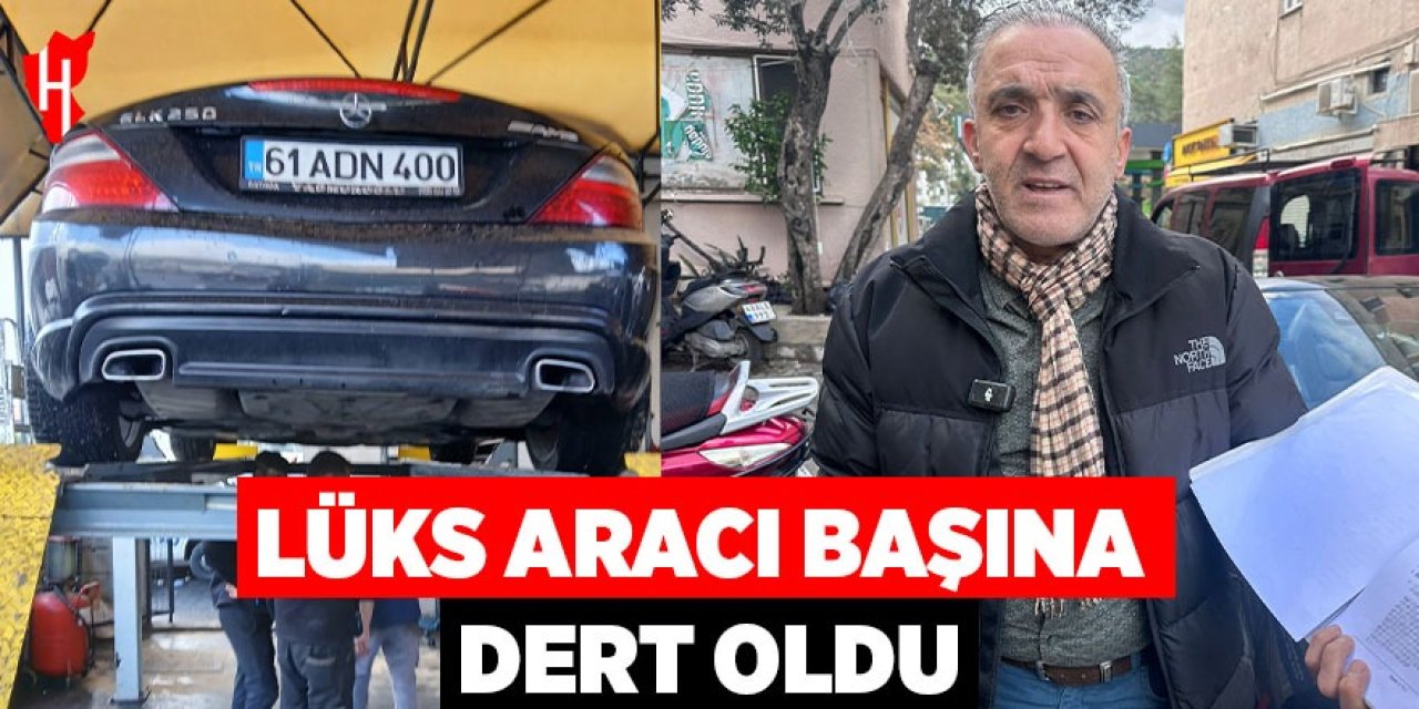 Lüks aracı başına dert oldu