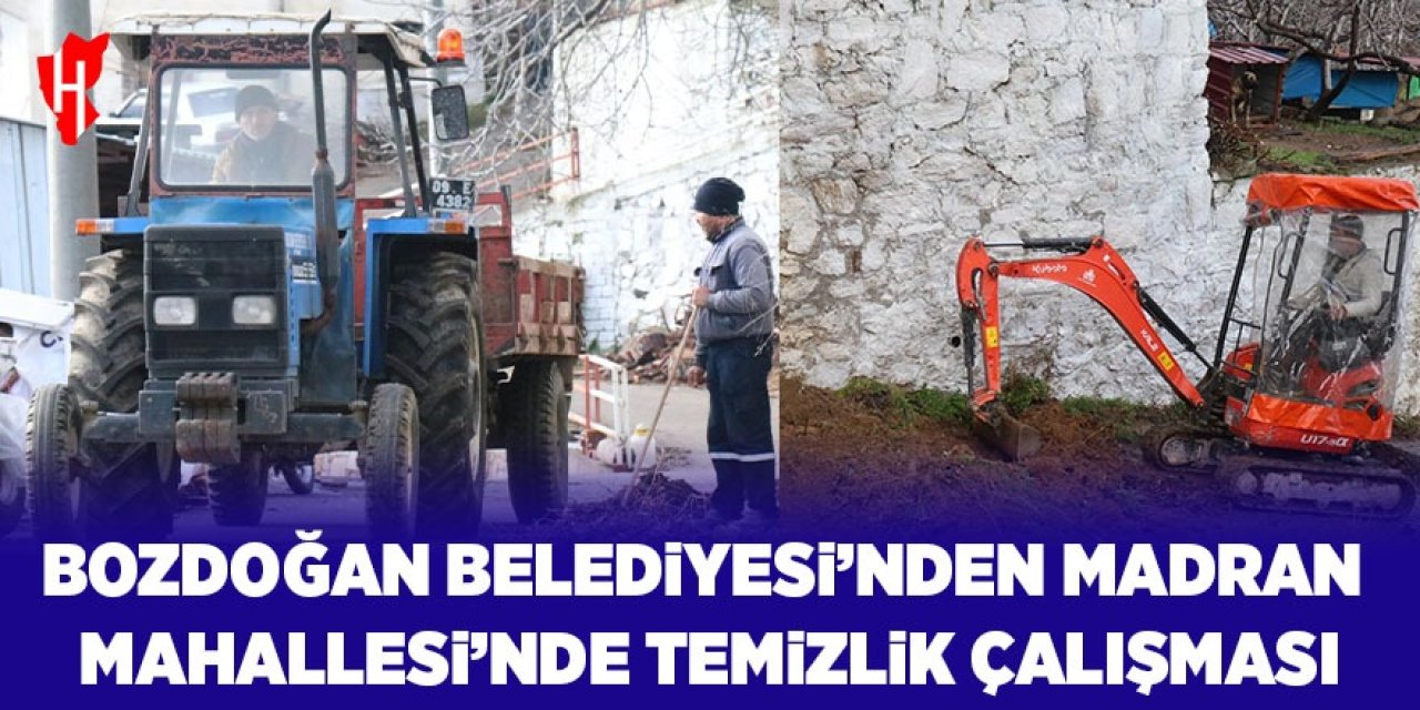 Bozdoğan Belediyesi’nden Madran Mahallesi’nde kapsamlı temizlik çalışması