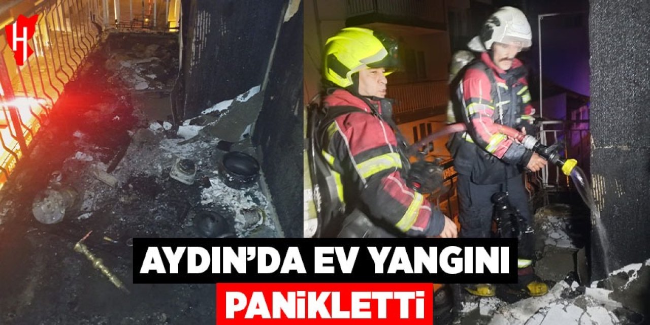 Aydın'da ev yangını panikletti
