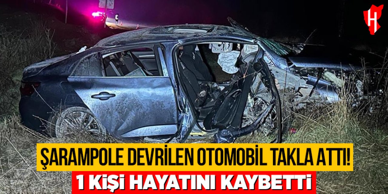 Şarampole devrilen otomobil takla attı: 1 ölü, 3 yaralı
