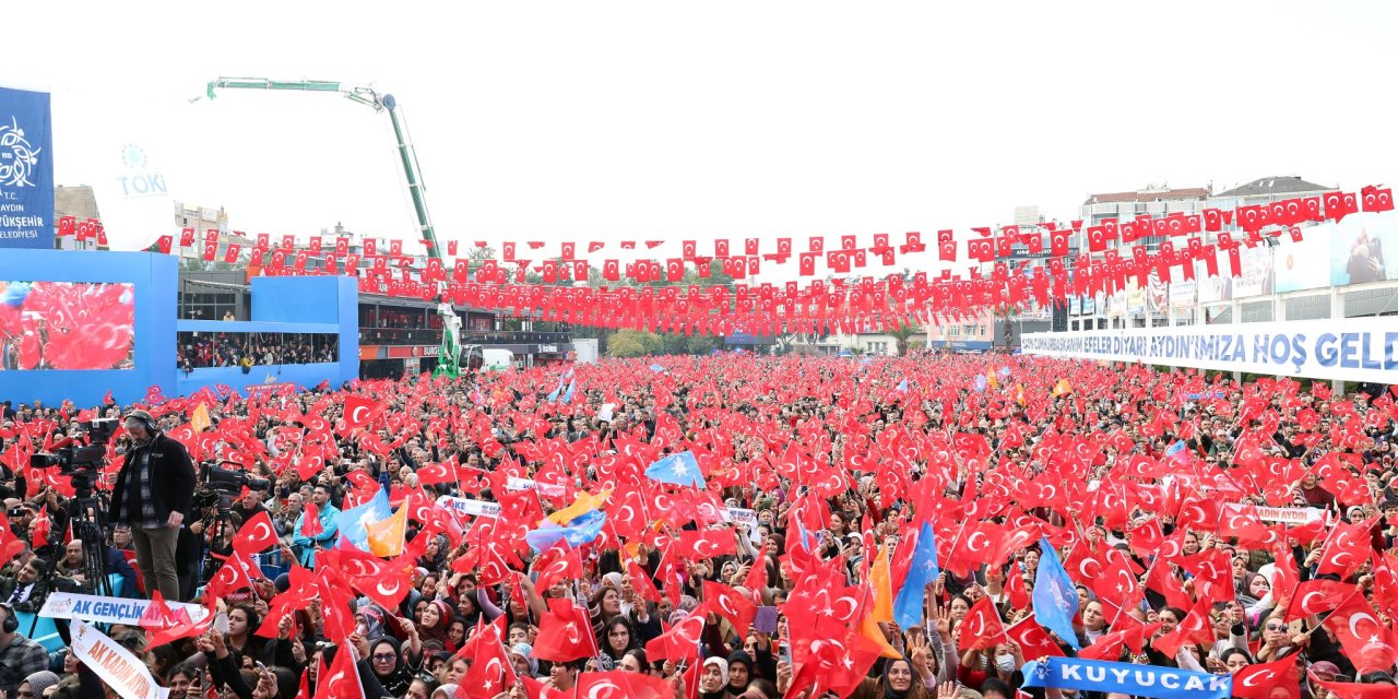 Cumhurbaşkanı Erdoğan’ın Aydın programına 50 binden fazla vatandaş katıldı