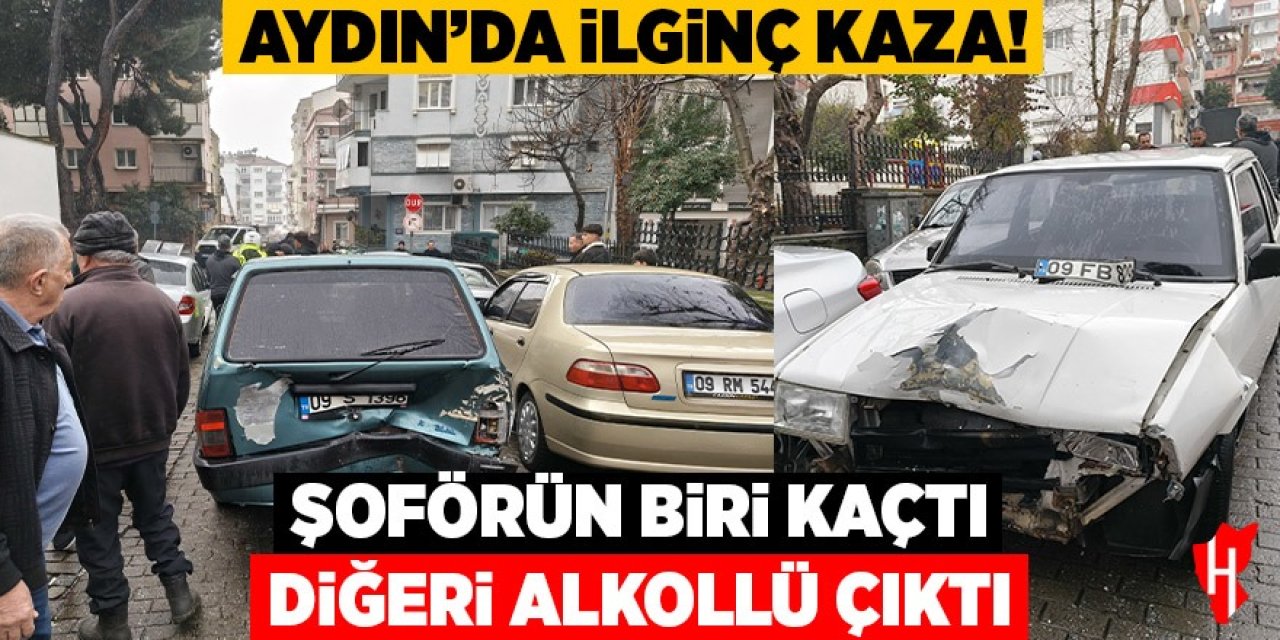 Aydın’da ilginç kaza, şoförün biri kaçtı, diğeri alkollü çıktı