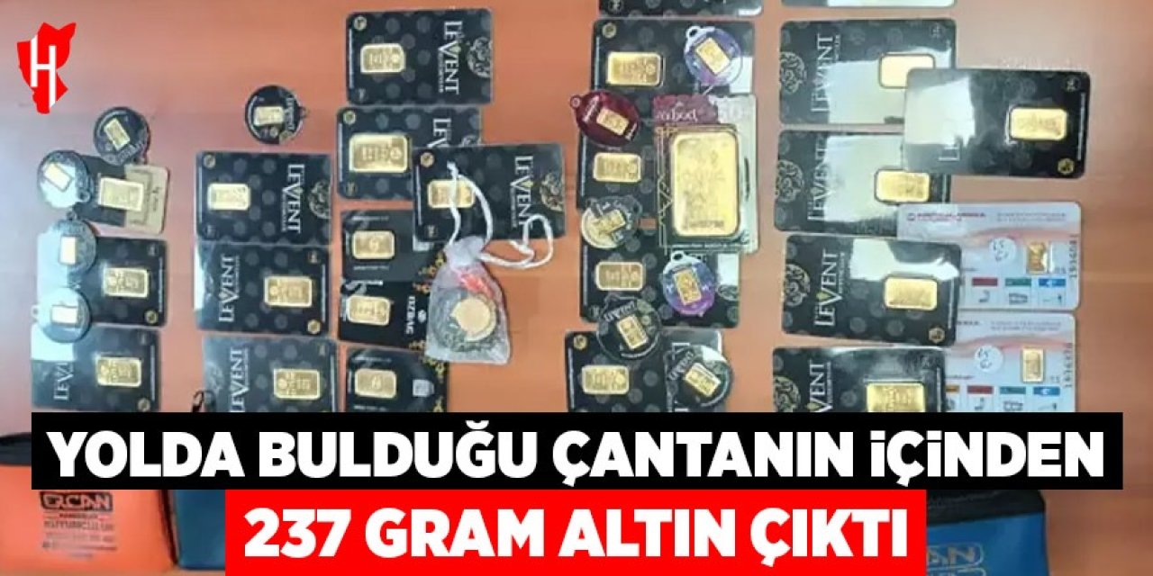 Yolda bulduğu çantanın içinden 237 gram altın çıktı