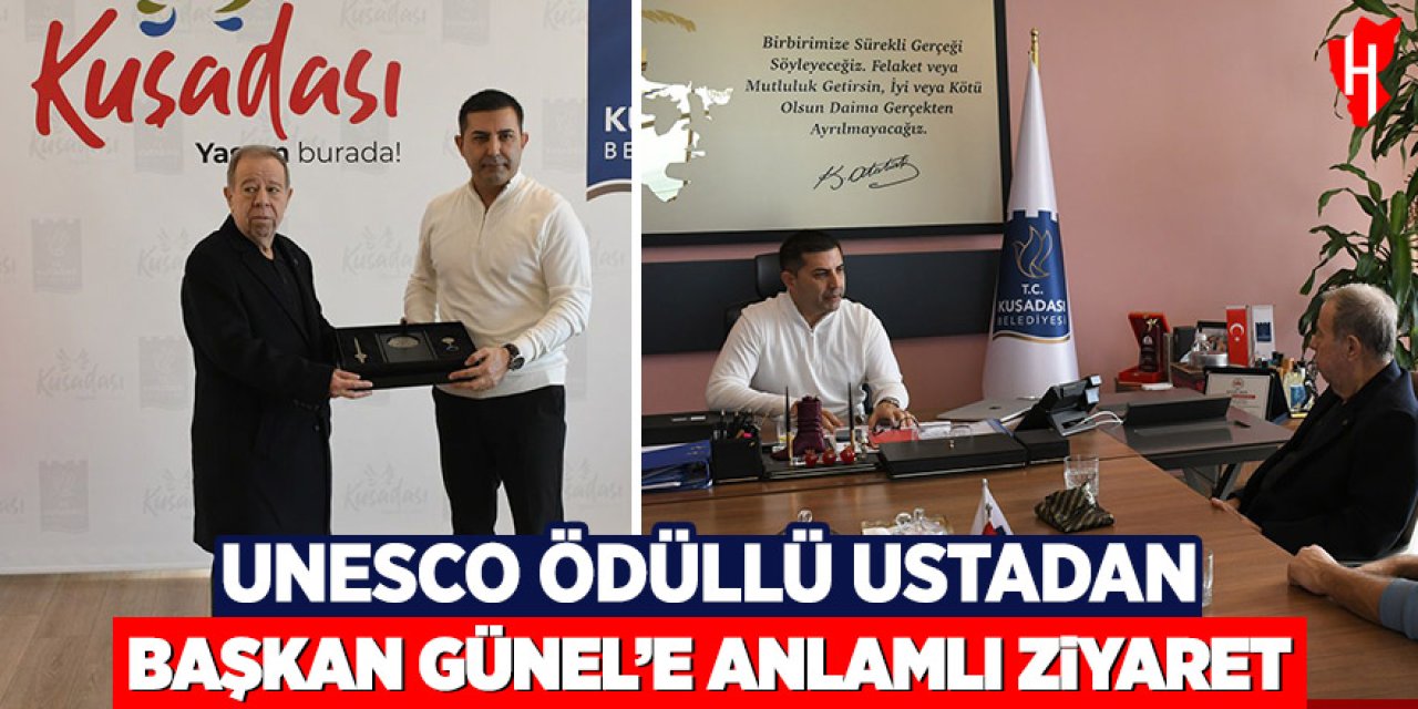 UNESCO ödüllü ustadan Başkan Günel’e anlamlı ziyaret