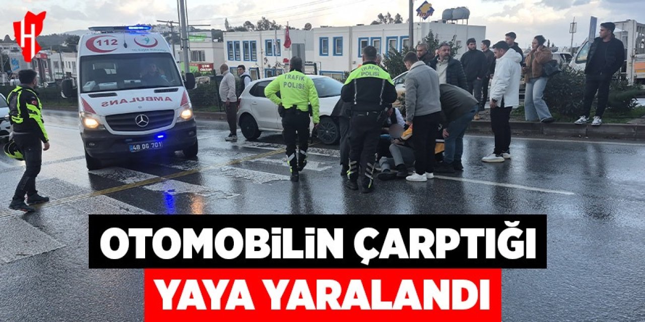 Aracın çarptığı yaya yaralandı
