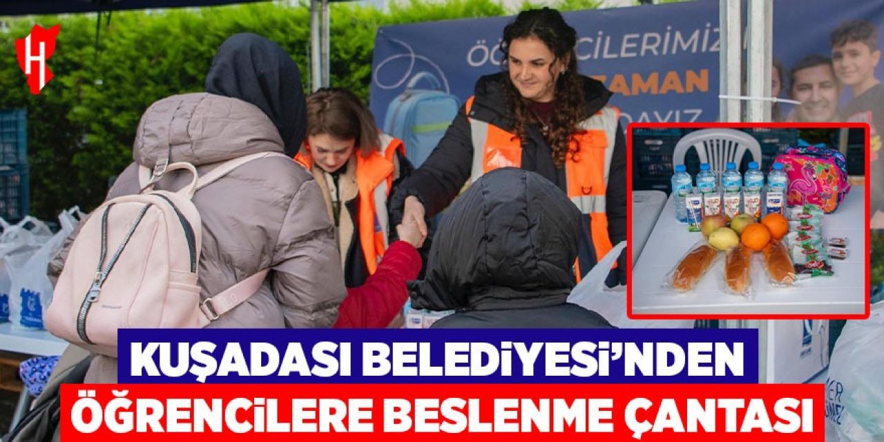 Kuşadası Belediyesi'nden öğrencilere beslenme çantası
