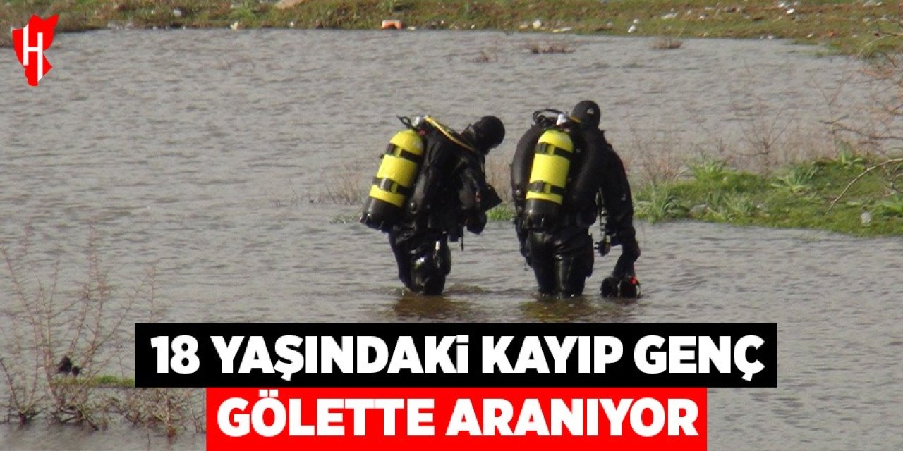Kayıp genç gölette aranıyor