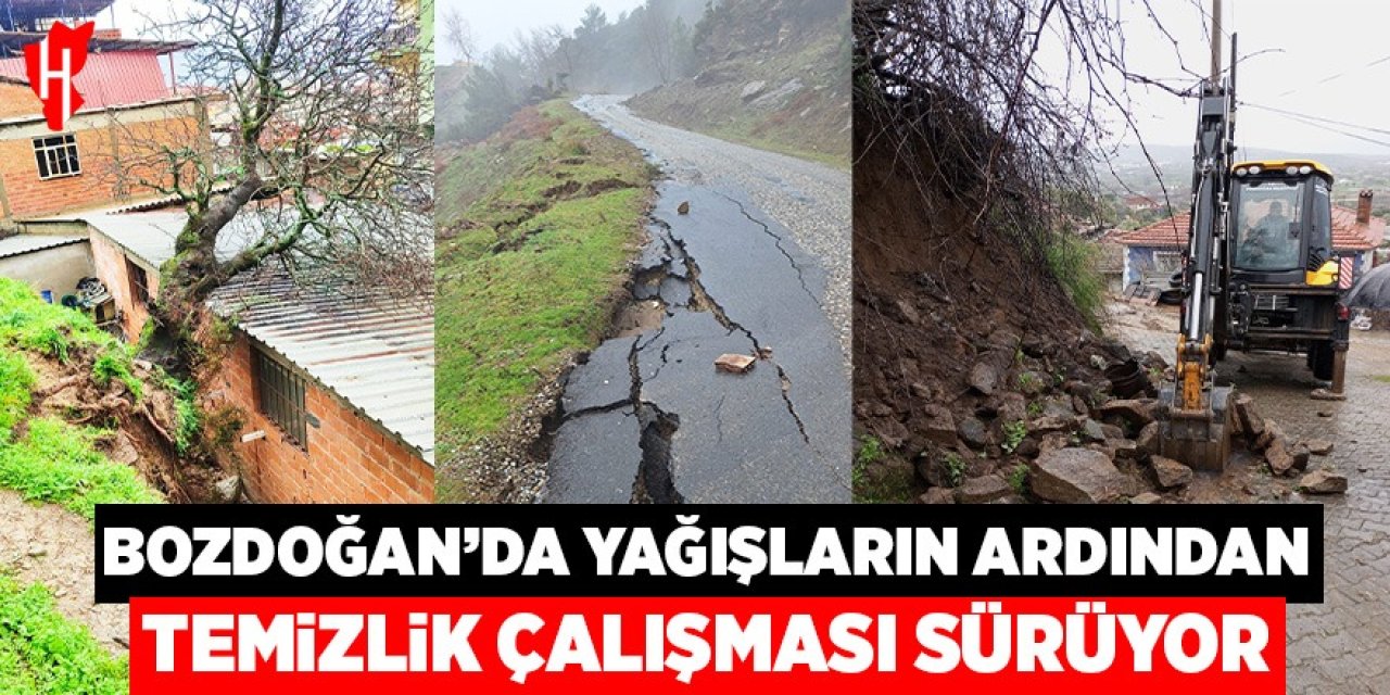 Bozdoğan’da yağışların ardından temizlik çalışmaları devam ediyor