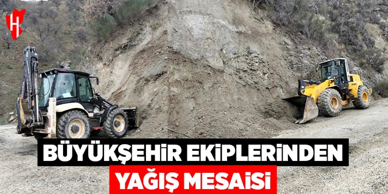 Büyükşehir ekiplerinden yağış mesaisi