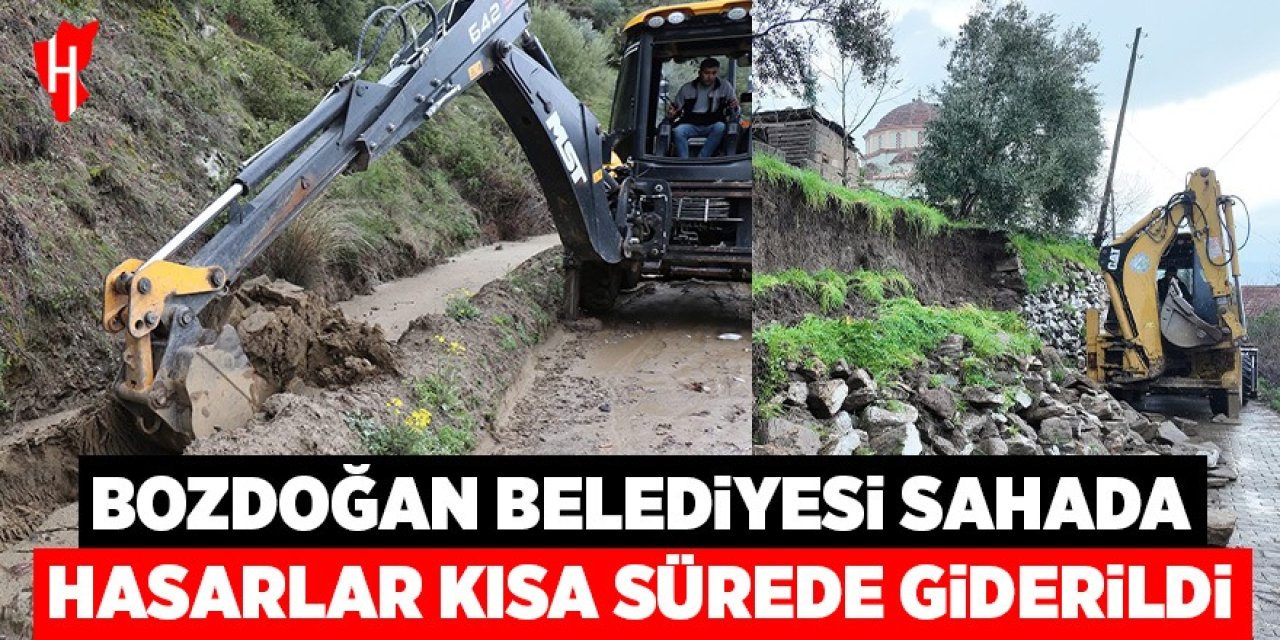 Bozdoğan Belediyesi sahada: Hasarlar kısa sürede giderildi