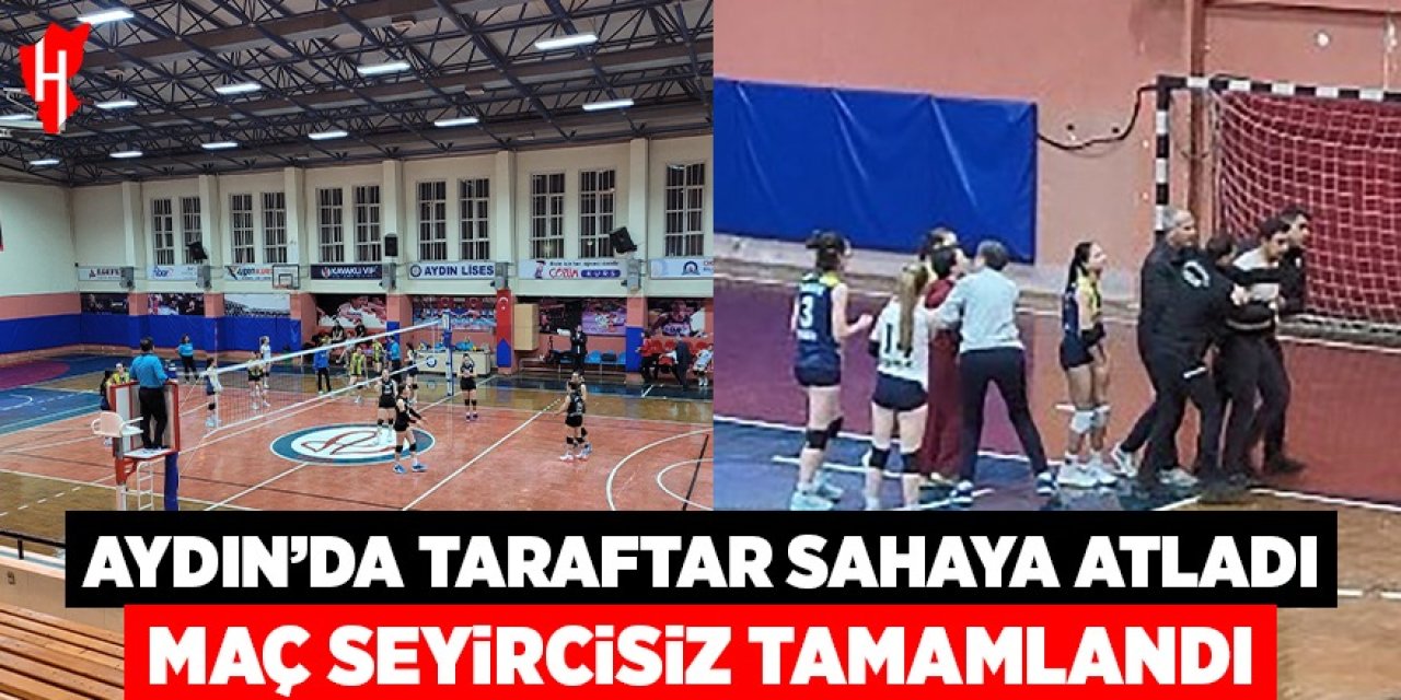 Aydın'da taraftar sahaya atladı, maç seyircisiz tamamlandı