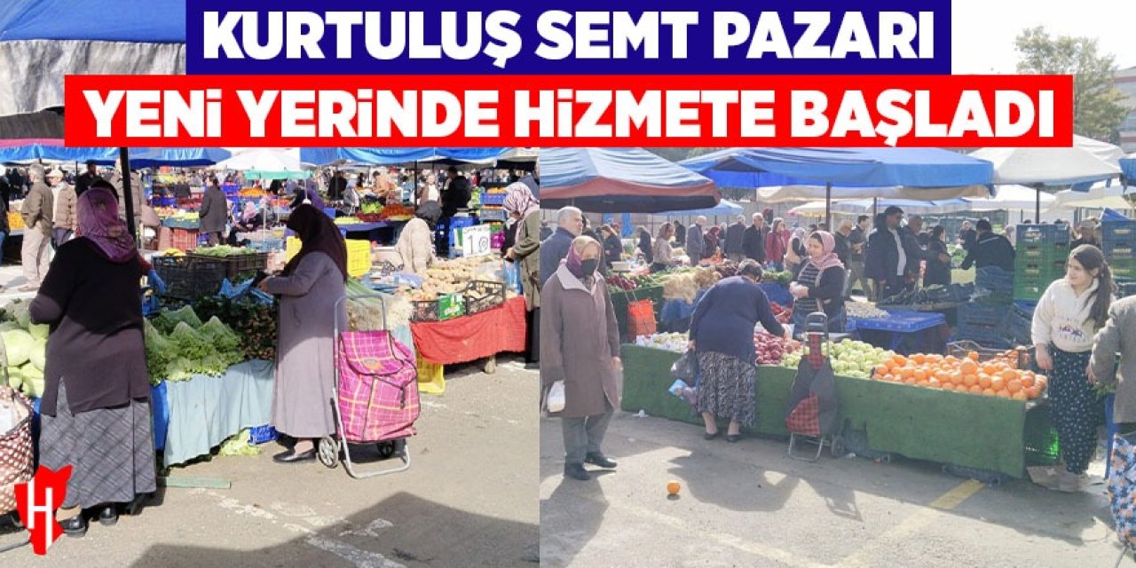 Kurtuluş Semt Pazarı yeni yerinde hizmete başladı