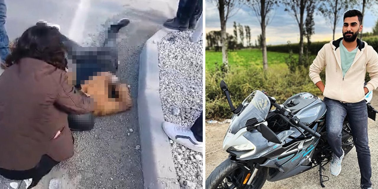 Trafik tabelasına çarpan genç motorcu hayatını kaybetti