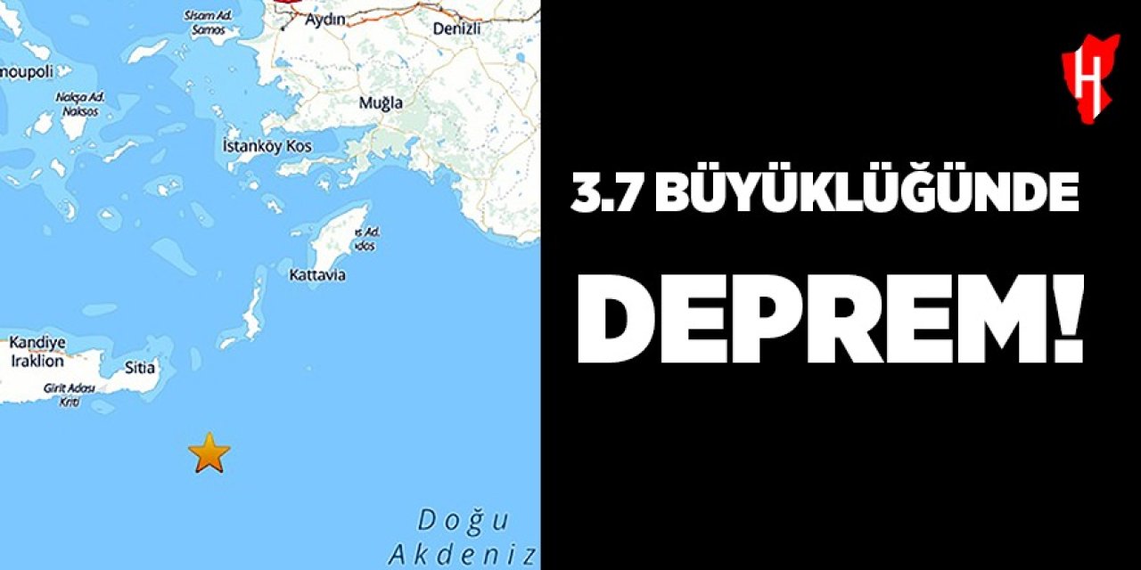 3.7 büyüklüğünde deprem
