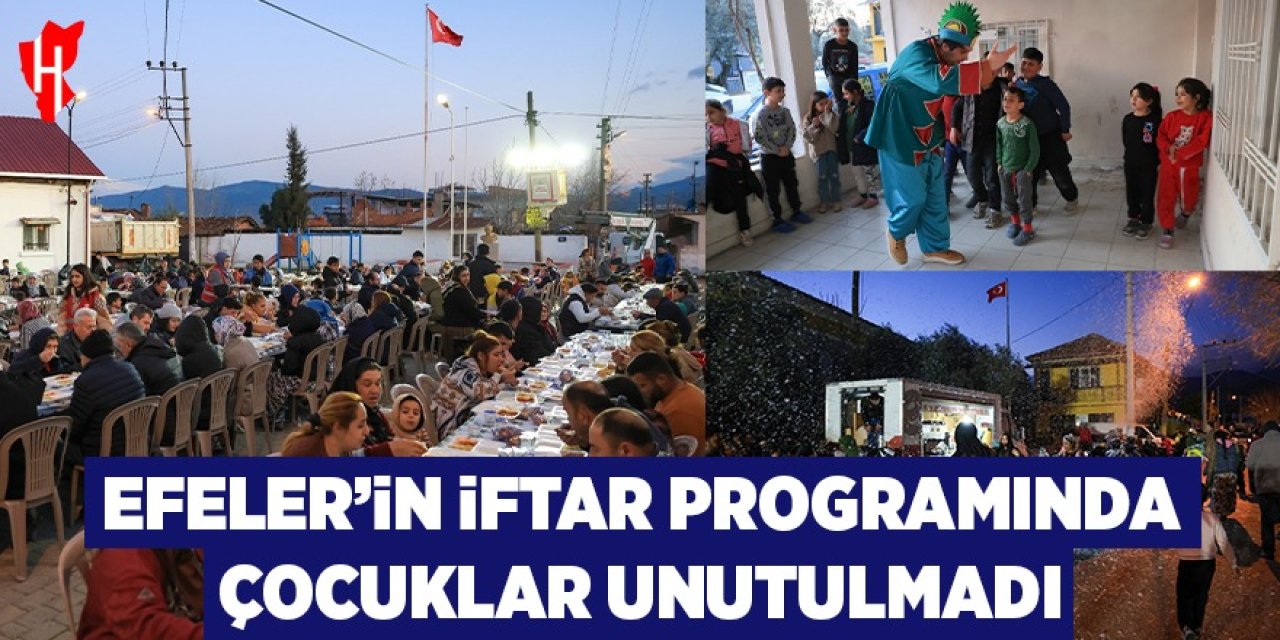 Efeler'in iftar programlarında çocuklar unutulmadı