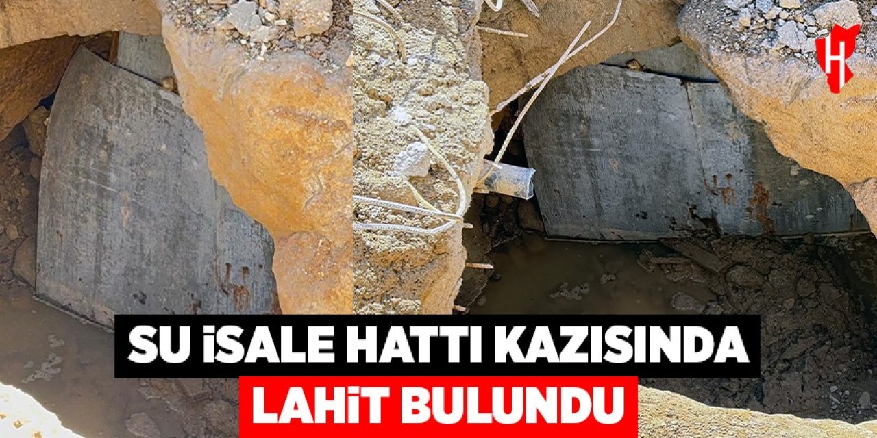 Su isale hattı kazısında lahit bulundu