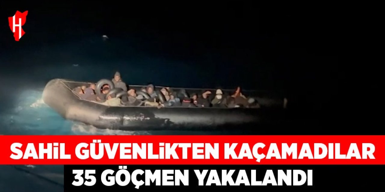 Sahil güvenlikten kaçamadılar: 35 göçmen yakalandı