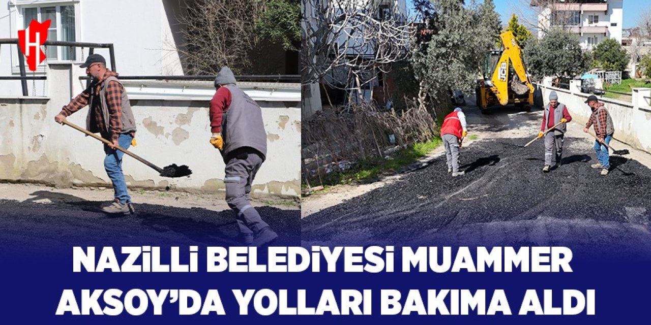 Nazilli Belediyesi Muammer Aksoy’da yolları bakıma aldı