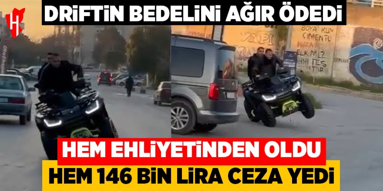 Driftin bedelini ağır ödedi: Hem ehliyetinden oldu hem 146 bin lira ceza yedi