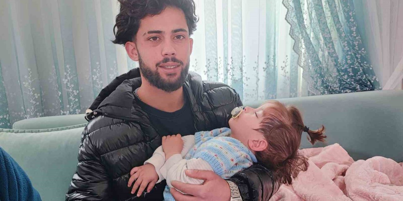 Yangından kurtardığı bebekle buluştu, duygusal anlar yaşandı