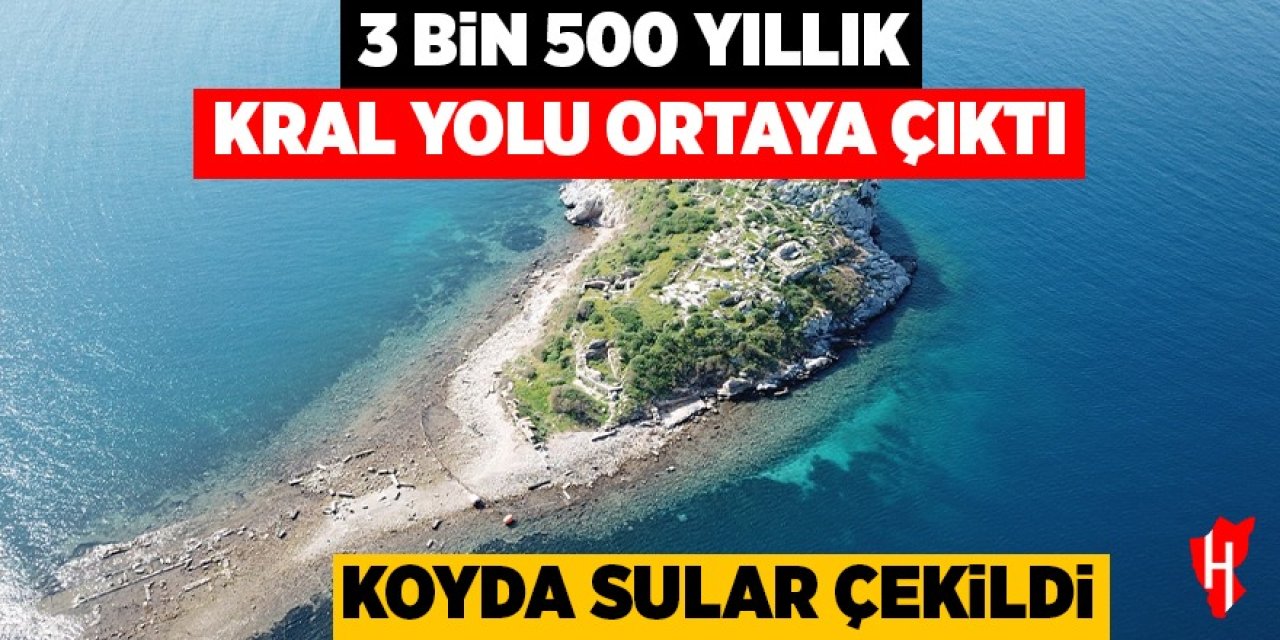 Koyda sular çekildi, 3 bin 500 yıllık kral yolu ortaya çıktı