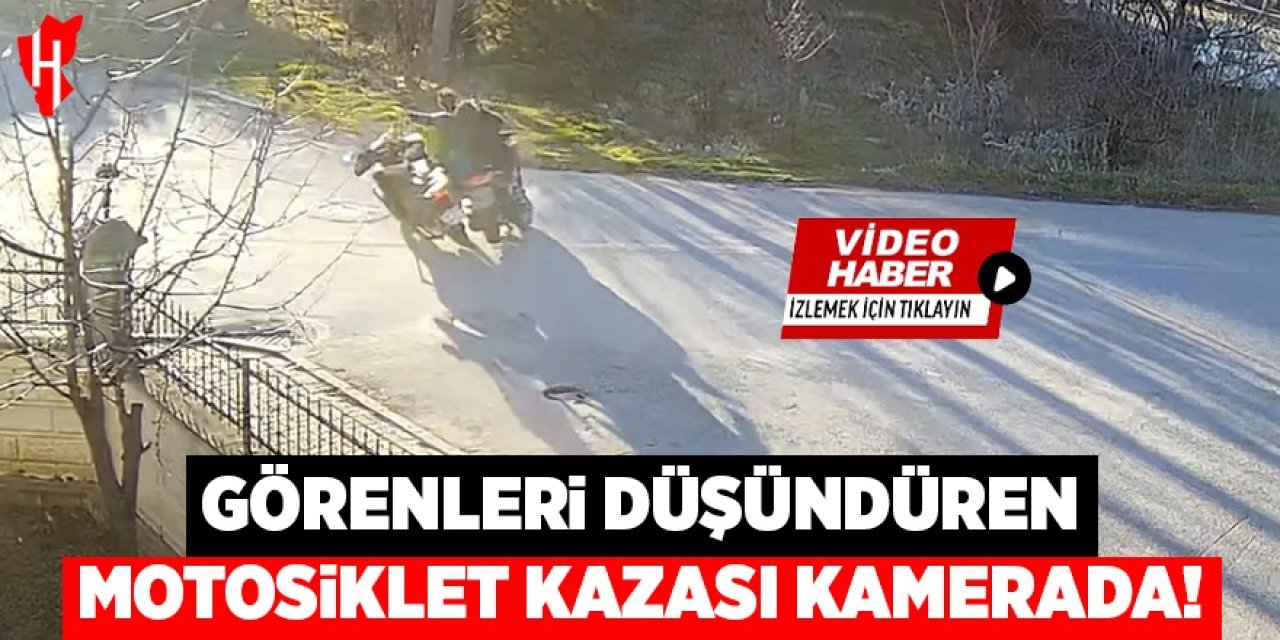 Görenleri düşündüren motosiklet kazası güvenlik kamerasında