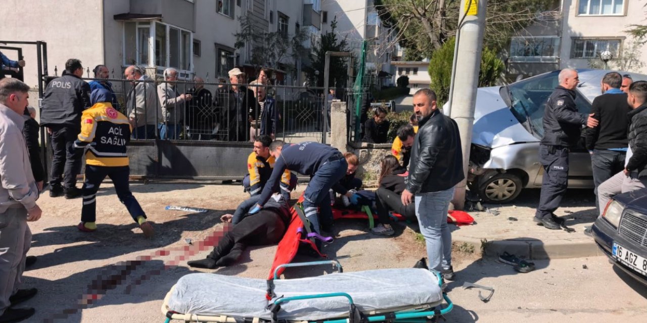 El freni çekilmeyen otomobil faciaya sebep oldu: 1 ölü, 2 ağır yaralı