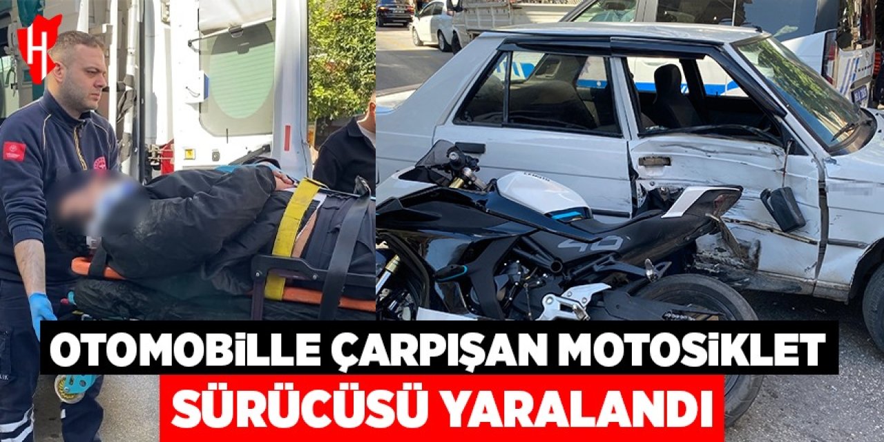 Aydın'da otomobille çarpışan motosikletli yaralandı