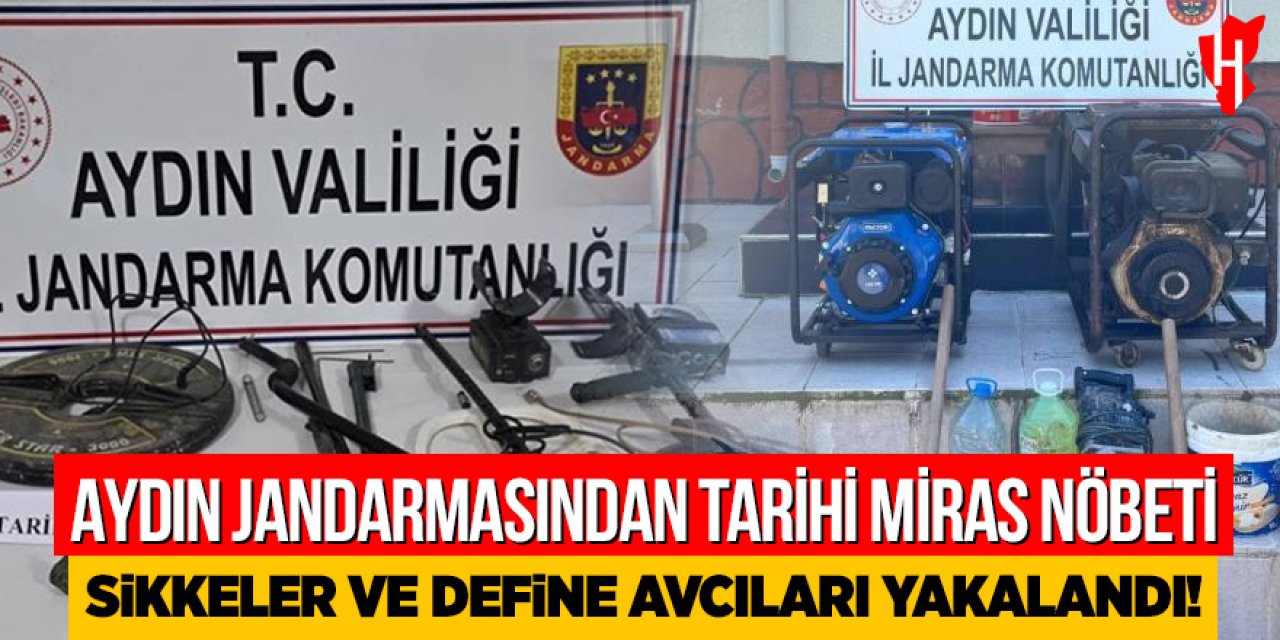 Aydın jandarmasından tarihi miras nöbeti: Sikkeler ve define avcıları yakalandı
