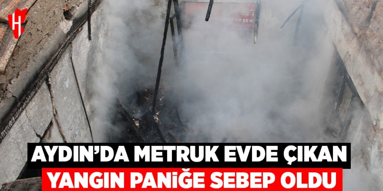 Aydın'da alevler evi sardı, mahallede panik yaşandı