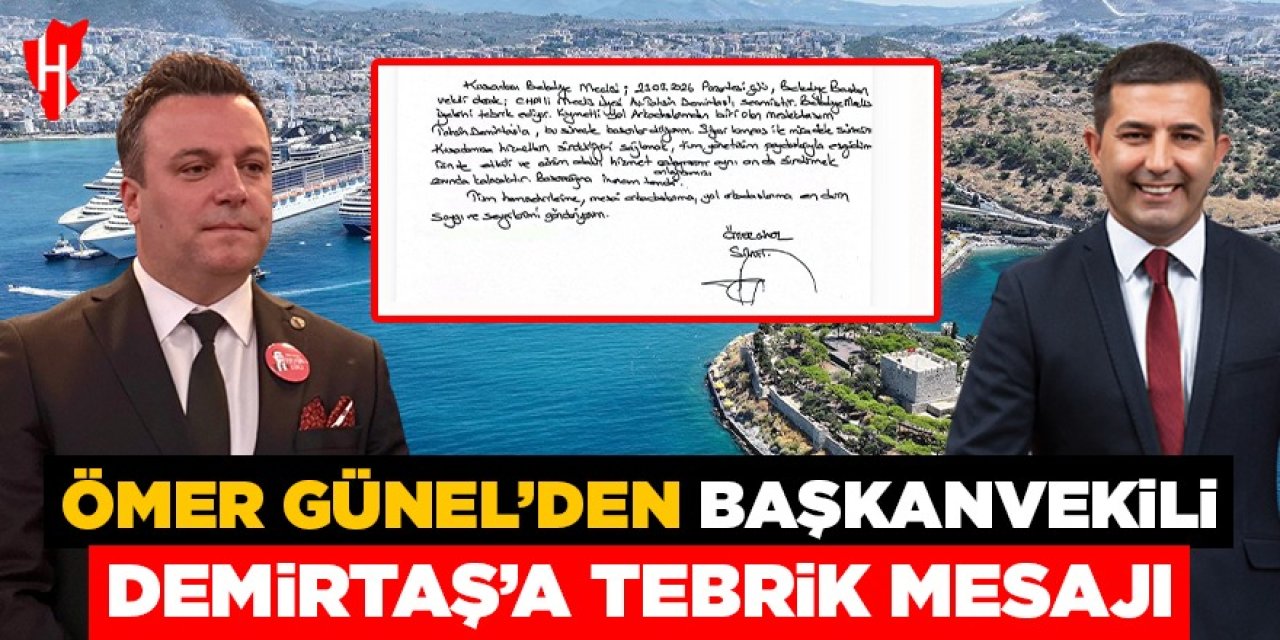Ömer Günel’den başkanvekili Demirtaş’a tebrik mesajı
