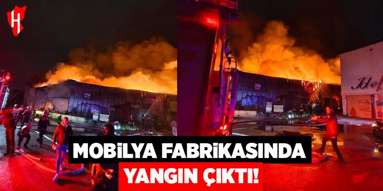 Mobilya fabrikasında yangın