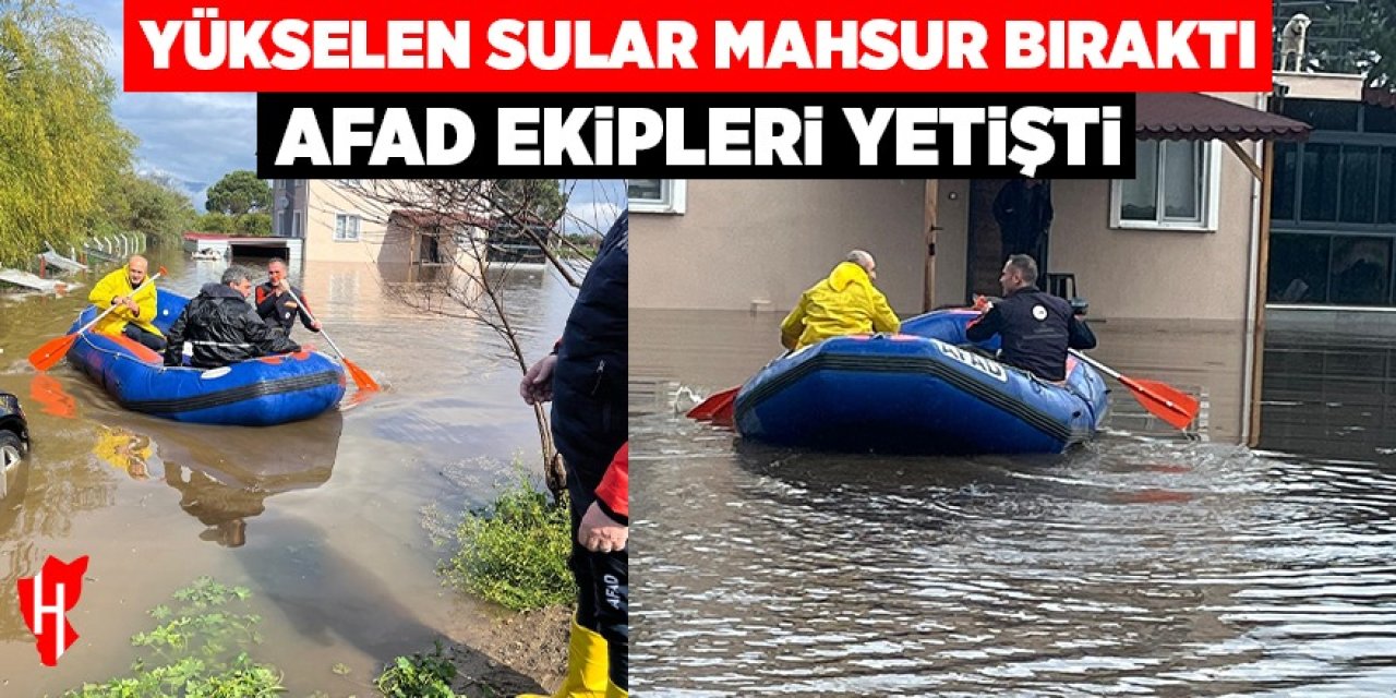 Aydın'da yükselen sular evde mahsur bıraktı, AFAD ekipleri yetişti