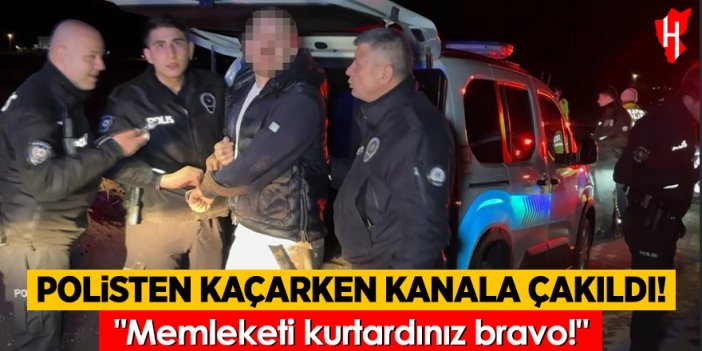 Nefes kesen kovalamaca: Polisten kaçarken kanala çakıldı