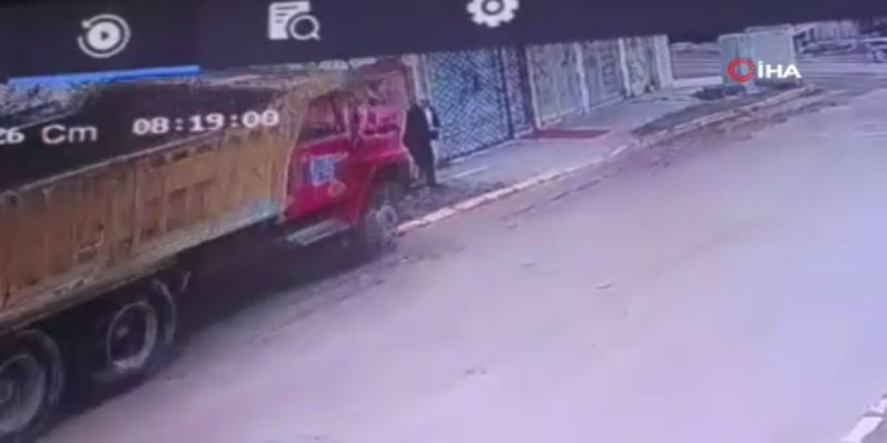 Freni boşalan kamyonun altında kalan yaşlı adam hayatını kaybetti