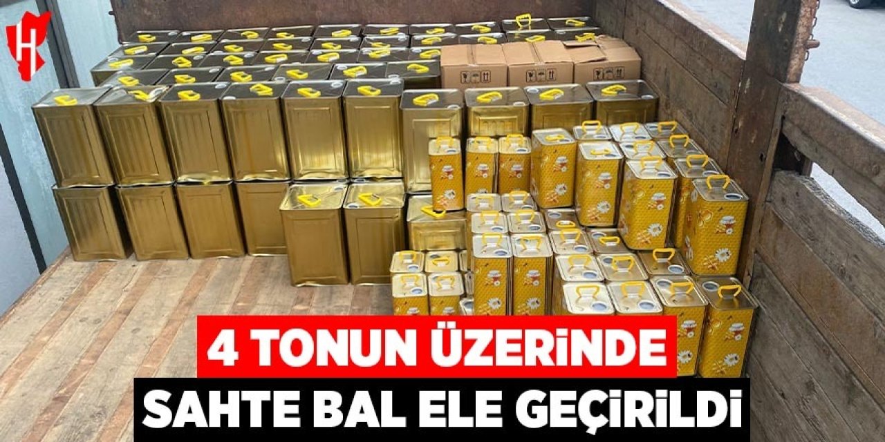 4 tonun üzerinde sahte bal ele geçirildi